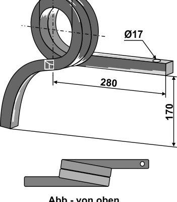 Double coil spring, right