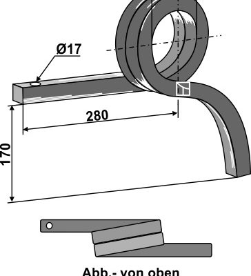 Double coil spring, left