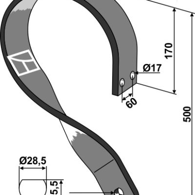Spring shank - left model