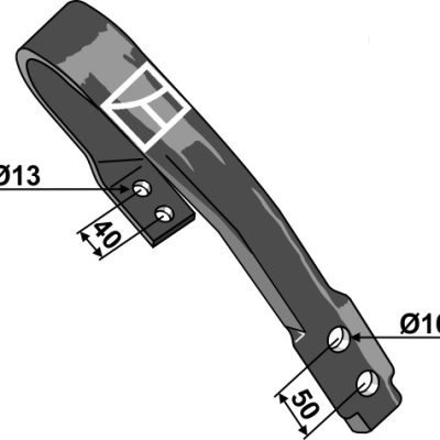 Holding shackle - right model