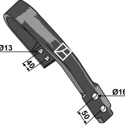 Holding shackle - left model