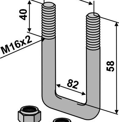 Stirrup bolts for 80 x 120 frame
