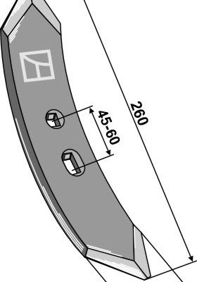 Cultivator share MF 260mm