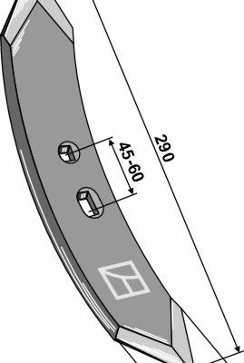 Cultivator share MF 290mm