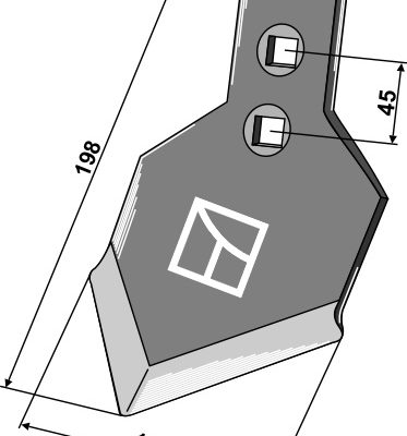 Cultivator share Triodan 198mm
