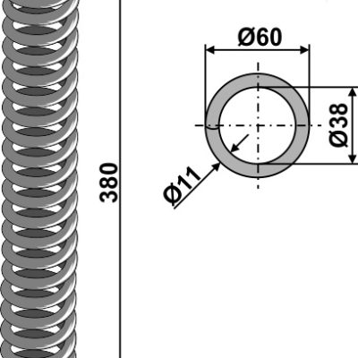 Reinforcing spring Ø60