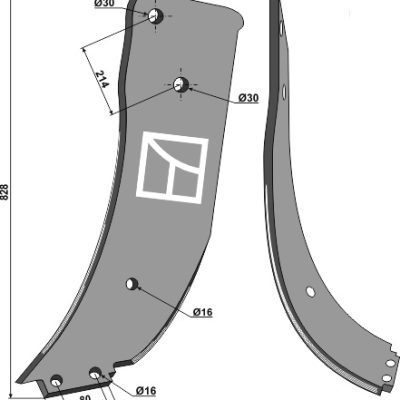 Subsoiling shank - left model