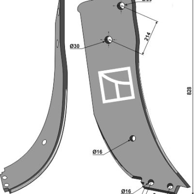 Subsoiling shank - right model