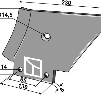 Counter-tine, left model