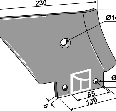Counter-tine, right model