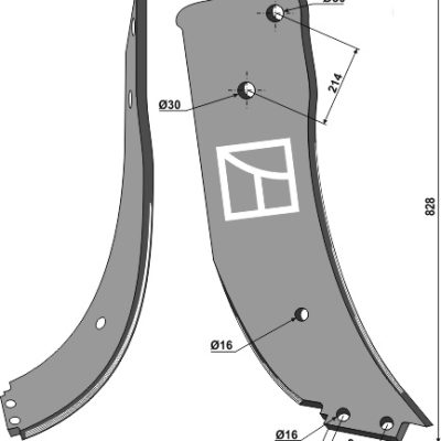 Subsoiling shank - right model