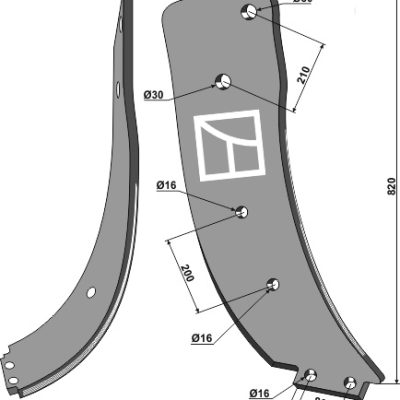 Subsoiling shank - right model