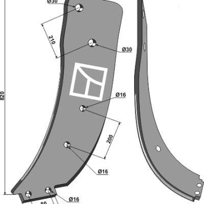 Subsoiling shank - left model