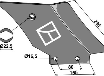 Counter-plate - short - right model