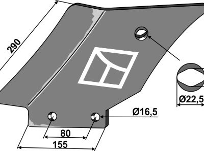 Counter-plate - short - left model