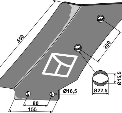 Counter-plate - long - left model