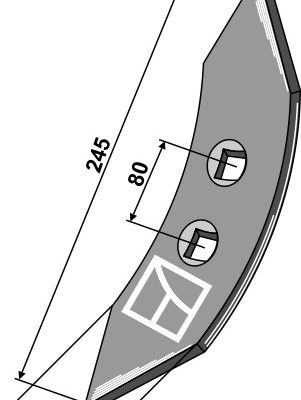 Cultivator share BBG 245mm