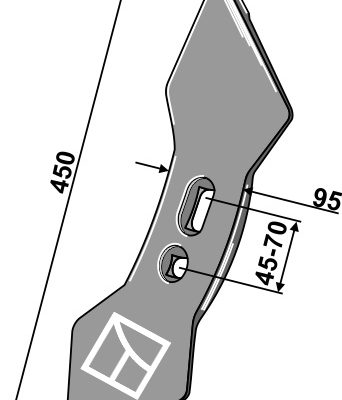 Double heart point 450mm