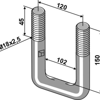 Stirrup bolt - M18x2,5