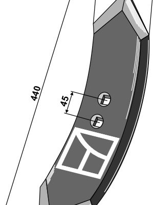 Cultivator share 440mm