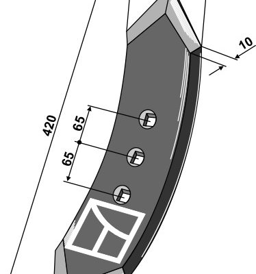 Cultivator share 420mm