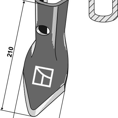 Share for three-bar-cultivator