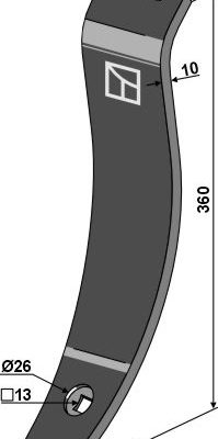 Guideboard 360x80x50mm