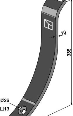 Guideboard 355x50mm