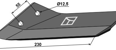 Replacement wings - hard metal faced - back side - left