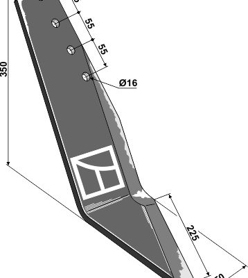 Subsoiler share - right