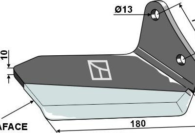 Replacement wing DURAFACE - right - Delta Flex