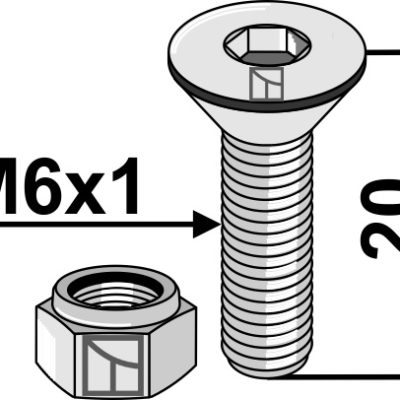 Hexagon socket bolt M6x1x20