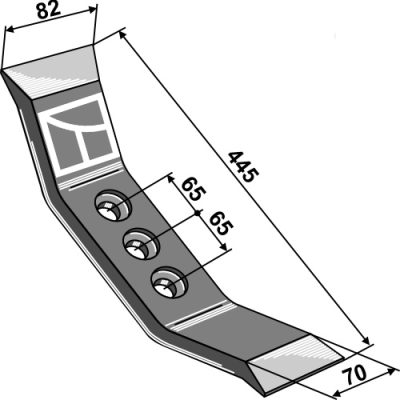 Cultivator share 445mm