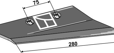 Replacement wing for stubble shares, right