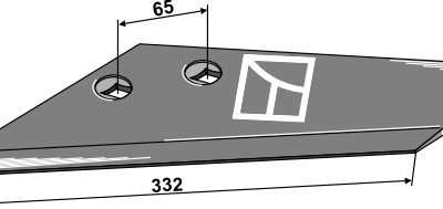 Replacement wing for stubble share, left