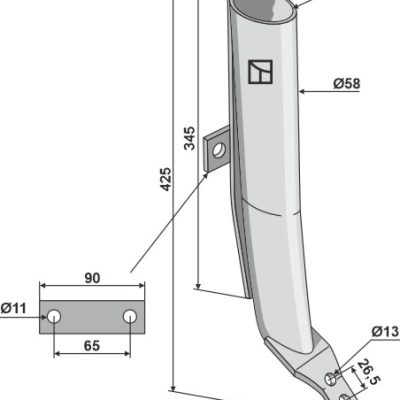 All-purpose slurry injection pipe Ø58