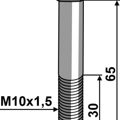 Hexagon bolt M10x1,5x65 without nut