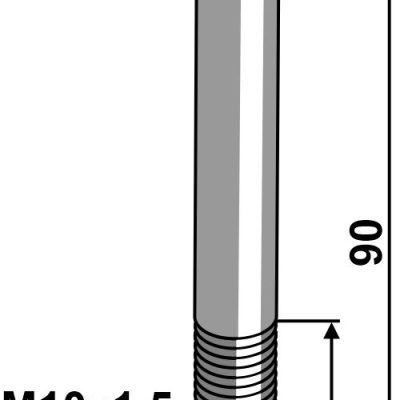 Hexagon bolt M10x1,5x90 without nut