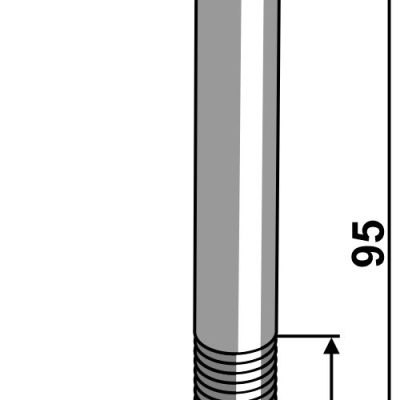 Hexagon bolt M10x1,5x95 without nut