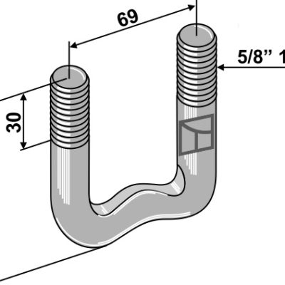Stirrup bolt 5/8'' 11G