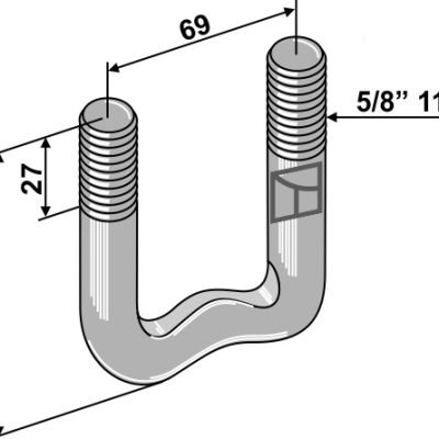 Stirrup bolt 5/8'' 11G