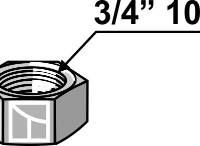 Nut 3/4'' 10G