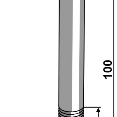 Hexagon bolt M12x1,75x100 without nut