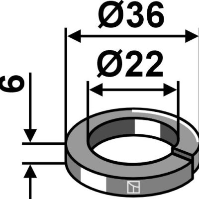 Split washer  Ø36x6xØ22