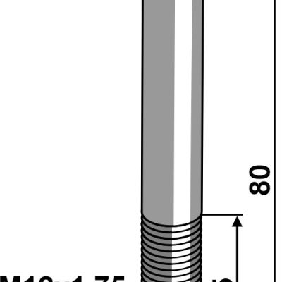 Hexagon bolt M12x1,75x80 without nut