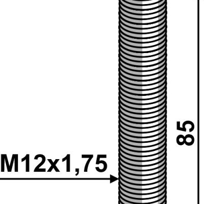 Hexagon bolt M12x1,75x85 without nut