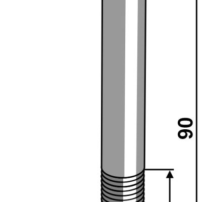 Hexagon bolt M12x1,75x90 without nut