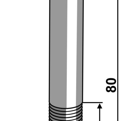 Hexagon bolt M14x2x80 without nut