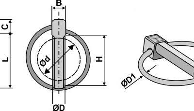 Standard swaged linch pin
