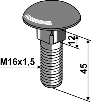 Saucer-head screw - M16x1,5